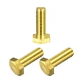 thumbnail image 1 of Unique Bargains Brass Hex Bolts, M10x30mm 3 Pack Fully Thread Grade 4.8 Machine Screws, 1 of 4
