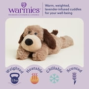 warmies 13” Brown Dog Stuffed Animal, Microwavable Heated Plushies and Weighted Soft Plush Toys