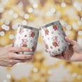 thumbnail image 2 of 12oz Stemless Wine Tumblers White Cow Strawberry Cow Pattern Vacuum Insulated Stainless Steel Travel Tumbler Cups Mug with Lid and Straw for Champaign,Cocktail,Beer with Cleaning Brush, 2 of 5