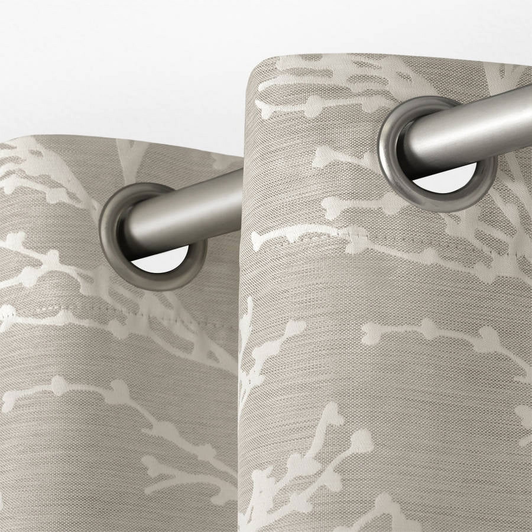 Exclusive Home Kilberry Woven Room Darkening Blackout Grommet Top Curtain Panel Pair, 52"x108", Dove Grey