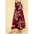 thumbnail image 2 of Made by Johnny Women's Lightweight Floor Length Maxi Skirt XXXL WINE_FLORAL, 2 of 6