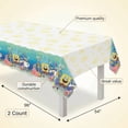 thumbnail image 2 of Amscan SpongeBob SquarePants Plastic Table Cover – 2 Count, 54" x 96", 2 of 6