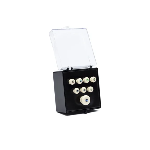Martin Bridge Pin Set with End Pin, White, Pearl Inlay