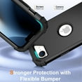 thumbnail image 5 of Decase Compatible with Apple iPhone 16e Phone Case,Shockproof Three Layer Heavy Duty Soft Silicone Rubber Bumper+Hard Plastic Hybrid Protective Case for iPhone 16e,Black, 5 of 7