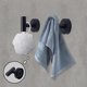 thumbnail image 5 of 6 unidades de barra para toallas de acero inoxidable, gancho para ropa, toallero, accesorios de baño negros, juego de accesorios de baño perforados, 5 of 8