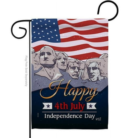 Angeleno Heritage G135292-BO 13 x 18.5 in. July 4th Indpendence Day American Vertical Garden Flag with Double-Sided House Decoration Banner Yard Gift