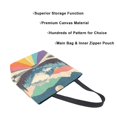 thumbnail image 3 of FORMRS Womens Canvas Tote Bag with Zipper Inner Pocket Shoulder Handbag, Colorful Road at Night, 3 of 7