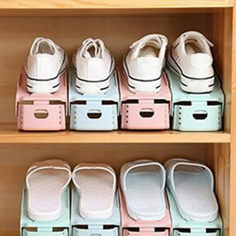 1pc Random Color Space-saving Double-layer Shoe Storage Rack Shoe Holder  Cabinet Organizer For Sneakers, Flip-flops, Sandals