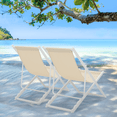 thumbnail image 3 of Magshion Foldable Beach Chairs Set of 2, Aluminum Frame Camping Seats with Adjustable Backrest, Beige, 3 of 9