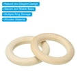 thumbnail image 4 of Unique Bargains 35mm Unfinished Wooden Rings, 20 Pack Natural Solid Circle Rings DIY Craft Unfinished Wooden Rings, Wood Color, 4 of 8