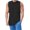 Black, variant on SEMIMAY Summer Large Split Loose Sports Fitness Vest Lengthened Hiphop Pure Lolor Sleeveless Cotton Vest