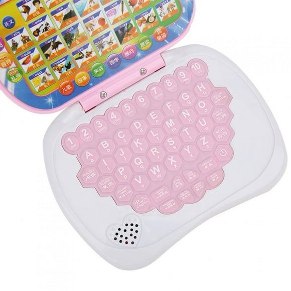 Computer Learning Toy, Laptop Toy Rubber Keyboard Educational Computer for School for Girl for Kids 3-8 for Home