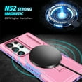 thumbnail image 4 of Decase Compatible with MagSafe Case for Samsung Galaxy S23 Plus, Magnetic Invisible Ring Stand,Slim Shockproof Dual-Layer Anti-Scratch Slide Camera Lens Protector PC Back Cover Case, pink, 4 of 8