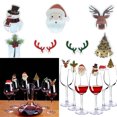 thumbnail image 1 of 10Pcs Christmas Cup Card Christmas Decorations Santa Hat Wine Glass Decoration, 1 of 7