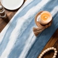 thumbnail image 3 of Summer Ocean Table Runner 72 Inches, Coastal Sea Waves Beach Ombre Blue Bed Runner Dresser Scarves Tabletop for Indoor Outdoor Parties/Ceremony/Banquet, 18" x 72", 3 of 9