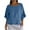 Blue, variant on Otntypg Linen Shirts for Women Casual Summer Half Sleeve Ruffle Pleated Hem Soft Cotton T-Shirts Loose Oversized Crewneck Baggy Tops Blouse Dark Gray S