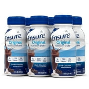 Ensure Original Nutrition Shake - Dark Chocolate, 8 ounce Bottle, 6 Count