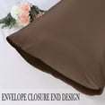 thumbnail image 5 of Unique Bargains Set of 2 Silky Satin Pillow Cases Covers Brown Toddler, 5 of 8