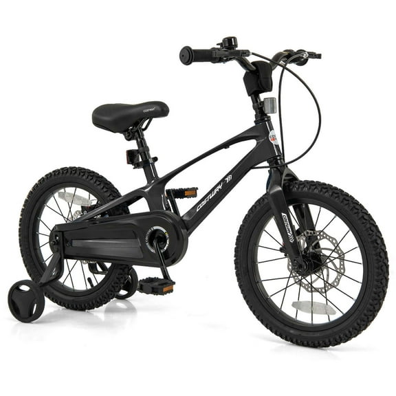 Costway 16" Kid’s Bike with Adjustable Handlebar & Saddle Dual Disc Brakes Black