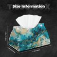 thumbnail image 4 of Kdxio Abstract Ocean Currents Print Tissue Box Cover,Modern PU Leather Rectangular Tissue Box Holder for Bathroom Living Room Bedroom Office Desk Car Home, 4 of 6