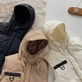 thumbnail image 5 of CSCHome Kids Toddler Fall Winter Puffer Vest Hooded Jacket for Boys Girls 2-12Y Zipper Solid Color Warm down Cotton Waistcoat Outwea Winter Hooded Sleeveless Coats, 5 of 9