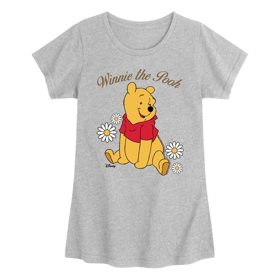 Winnie the Pooh - Sitting Pooh - Youth Girls Fitted Short Sleeve T-Shirt