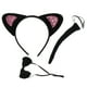 thumbnail image 1 of Conjunto de 3 piezas en 1, diadema negra con lentejuelas rosas, divertida diadema con orejas de gato, accesorio para disfraz, suministros para fiestas, diadema con lentejuelas de animales, lazo para, 1 of 4