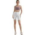 thumbnail image 7 of Fmbrln Biker Shorts for Women High Waist Tummy Control Workout Running Gym Shorts Yoga Athletic Leggings with Pockets White L, 7 of 7