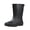 Black, variant on Wdhugt Women Mid-Calf Rain Boots Casual Versatile Cool Eye-Catching Waterproof Trendy Outdoor Fall Winter Comfortable Height-Increasing Heel Material Pvc Size 3 Us Foot Length 8.86 Inches