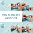 thumbnail image 3 of 1Set 2Pcs Zipper Jig Tools Stainless Steel Zipper Jig Slider Zipper Puller Helper Quick Zipper Jig Sliders for Sewing Zipper Repair Jig Zipper Installing Tool for Pants Dresses, 3 of 6
