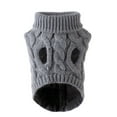 thumbnail image 5 of qucoqpe Small Dog Sweaters with Leash Hole Gingham Patchwork Doggie Sweater Knitwear Pullover Warm Pet Sweater for Fall Winter Cold Weather, 5 of 9