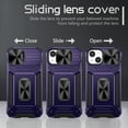thumbnail image 6 of TECH CIRCLE Case for iPhone 13 Back Cover with Magnetic Kickstand + Metal Ring Holder + Camera Cover, Shockproof Hybrid PC+TPU Covers [360° Rotating Bracket] [Corner Protection] - Purple, 6 of 8