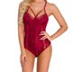 thumbnail image 5 of Conjunto de ropa interior sexy, mono de tela con pantalla de encaje, lencería sexy con encanto para mujeres y adultos, rojo vino, XXL Guardurnaity XX000038-23, 5 of 7