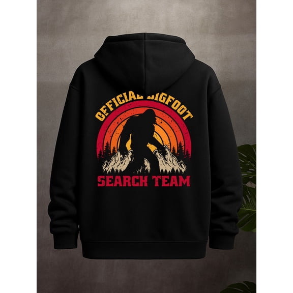 Bigfoot Search Team graphic hoodies Camping men sweatshirts black autumn clothes hoodies spring casual halloween gift graphic streetwear aesthetic beer cute Retro Unisex hoodie