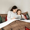 thumbnail image 5 of Castle Fairy Christmas Tree 2pcs Bedding Comforter Set for Teenagers,Geometric Plaid Twin Comforter Sets,Lodge Cabin Breathable Bedding Set,Super Cozy Room Decor, 5 of 8