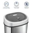thumbnail image 6 of Nine Stars Automatic Bathroom Trash Can, 3 Gallon  Motion Sensor Garbage Bin with Soft Close Lid, Stainless Steel, 6 of 8