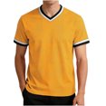 thumbnail image 2 of Antinious Men Sport Outdoors Print Short Sleeve V-Neck Summer Pullover Casual Blouse, 2 of 5