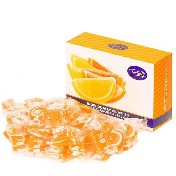 Funtasty Jelly Slices Orange Flavored Candy, Kosher Individually