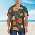 thumbnail image 3 of Black Grey Gold Marble Mens Hawaiian Shirt Short Sleeve Casual Button Up Tropical Summer Beach Shirt, 3 of 9