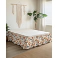 thumbnail image 2 of Spring Floral Wrap Around Bed Skirts for King Bed 18" Drop,Bed Skirt with Adjustable Elastic Belt Dust Ruffle Bed Valance for Bedroom Hotel Luxury Colorful Vintage Botanical Butterfly Bed Frame Cover, 2 of 7