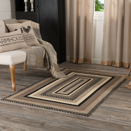 rustic living jute charcoal rug rectangle braided bleached accent farmhouse flooring miller cabin entry farm area log rugs vhc dialog