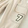 thumbnail image 6 of KYAIGUO Kids Toddler Spring Fall Sweatpants Active Pants for Boys,Baby Fleece Jogger Pants Cute Casual double layered plush Elastic Waist Spring Fall Trousers for 1-7Years, 6 of 9