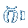 thumbnail image 3 of 2 rodillos masajeadores relajantes musculares de 23 ruedas, rodillos de masaje manuales para piernas Azul, 3 of 9
