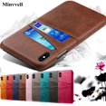 thumbnail image 2 of For iPhone 14 Pro 13 Pro MAX 12 min 11 Leather Card Holder Phone Case 7 8 Plus 6 6s X XR PU Leather Cover For iPhone XS MAX 5 SE, 2 of 5