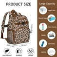 thumbnail image 2 of Leopard Backpack for Student Cute Animal Print Cheetah Pattern Bookbag Lightweight Water-Resistant with Chest Strap Fashion Design for Students, 2 of 6