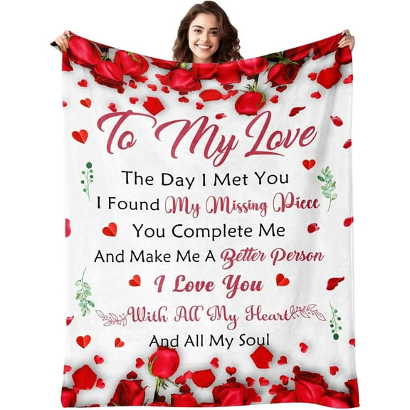 Gifts for Her Wife Girlfriend - To My Love Blanket - Anniversary Wedding Gift for Women - Romantic I Love You Gifts for Her - Wife Girlfriend Birthday Gift Ideas - Christmas & Valentines Day