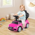 thumbnail image 2 of Costway 3-in-1 Ride on Push Car with Adjustable Canopy & Steering Push Bar Pink, 2 of 10