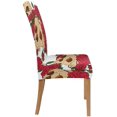 thumbnail image 3 of RYLABLUE Beautiful Gothic Skull with Roses Stretch Chair Cover Protector Seat Slipcover for Dining Room Hotel Wedding Party Set of 4, 3 of 5