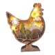 thumbnail image 4 of Escultura de silueta de arte de madera estatua de decoración de animales para mesa de salón Pollo Gloria Escultura de silueta de oso, 4 of 9