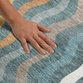 thumbnail image 3 of Addison Rugs Mayfield Premium Machine Washable Transitional Abstract Teal Rectangle Rug, 10' x 14', 3 of 9